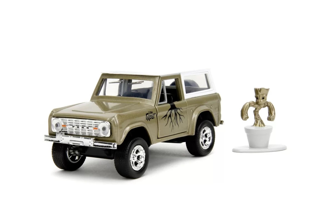 Jada Marvel Set Masinuta Metalica Ford Bronco Si Figurina Groot - 2 | YEO