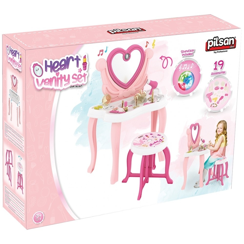 Jucarie Pilsan Masuta de machiaj Hearth pink - 1 | YEO