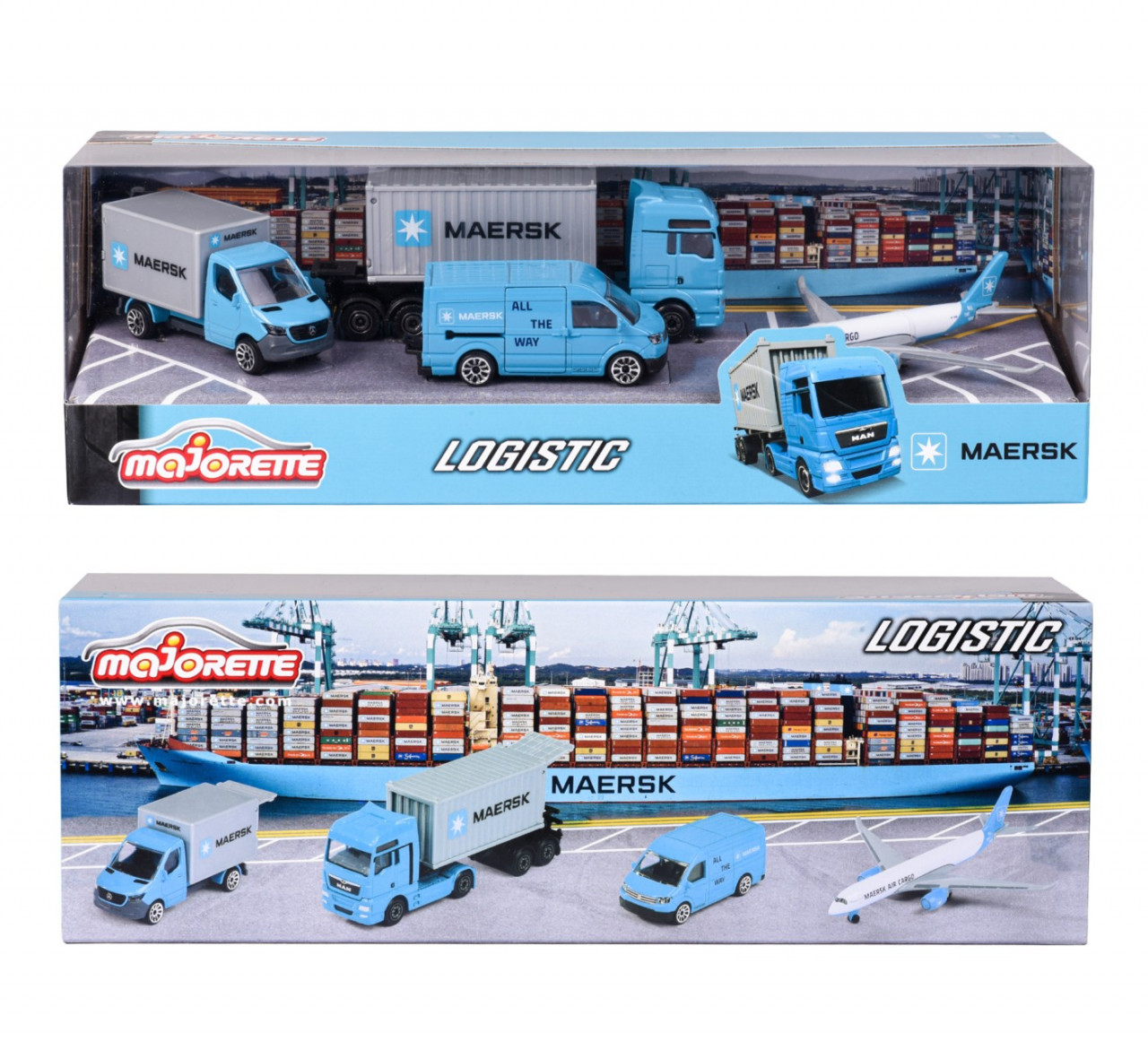 Majorette Set 4 Vehicule Metalice De Transport Maersk - 3 | YEO