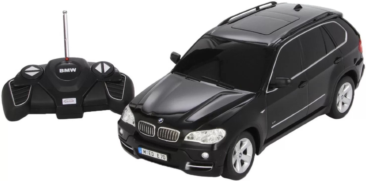 Masina Cu Telecomanda Bmw X5 Negru Cu Scara 1 La 18