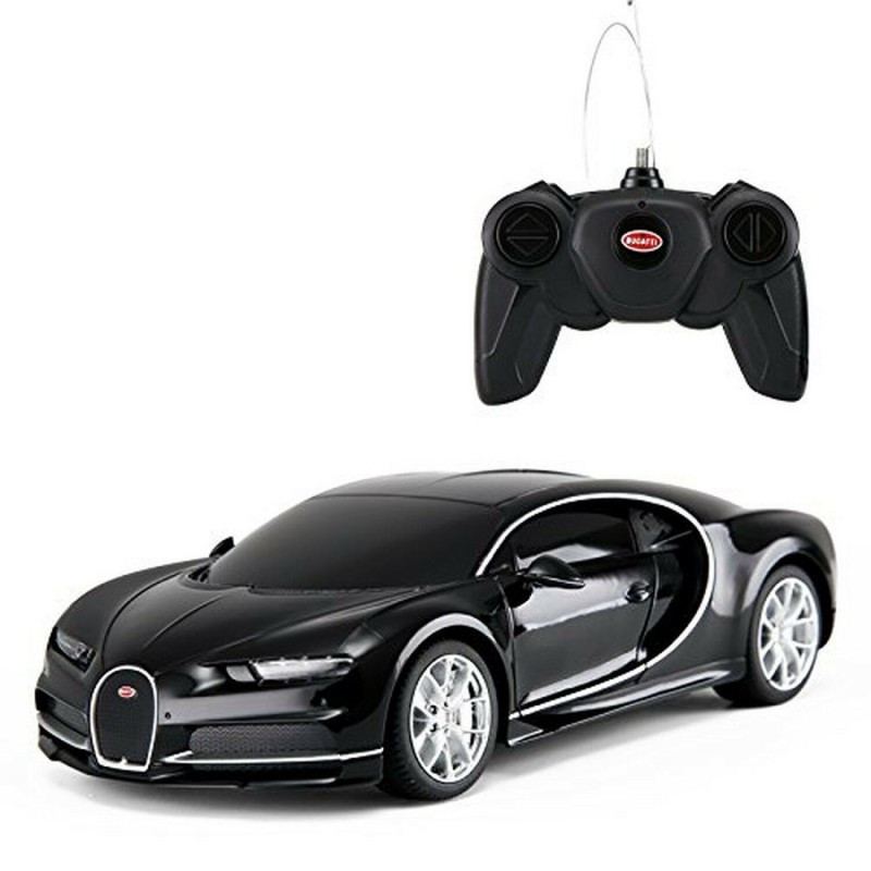 Masina Cu Telecomanda Bugatti Chiron Negru Cu Scara 1 La 24