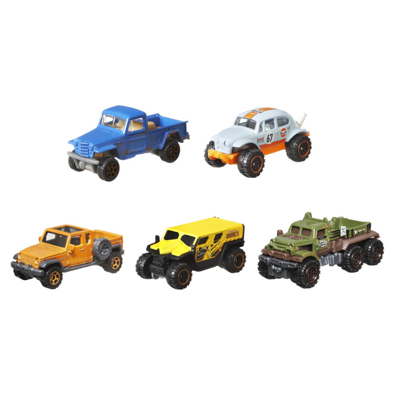 Matchbox Set 5 Masinute Metalice Mbx No Road No Problem Scara 1:64 - 1 | YEO