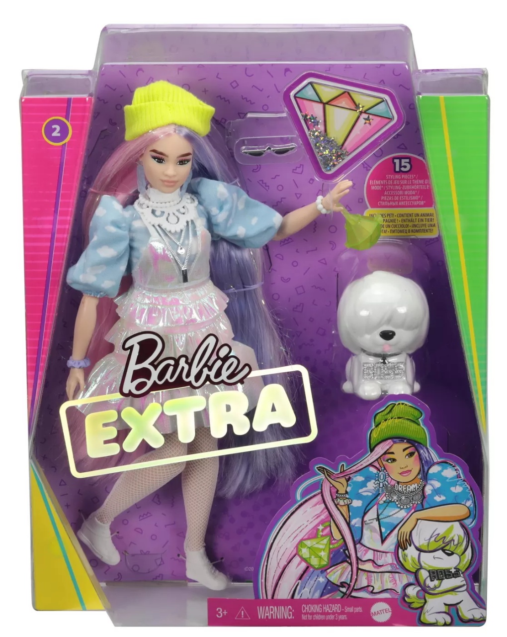 Papusa Barbie Extra Style Beanie