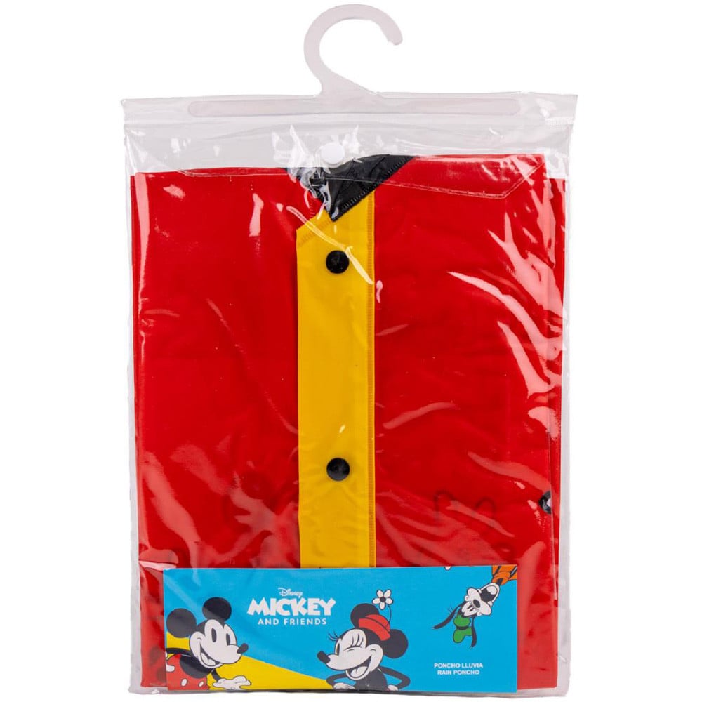 Pelerina de ploaie tip poncho, Mickey Mouse, Rosu, 3 - 4 ani - 1 | YEO