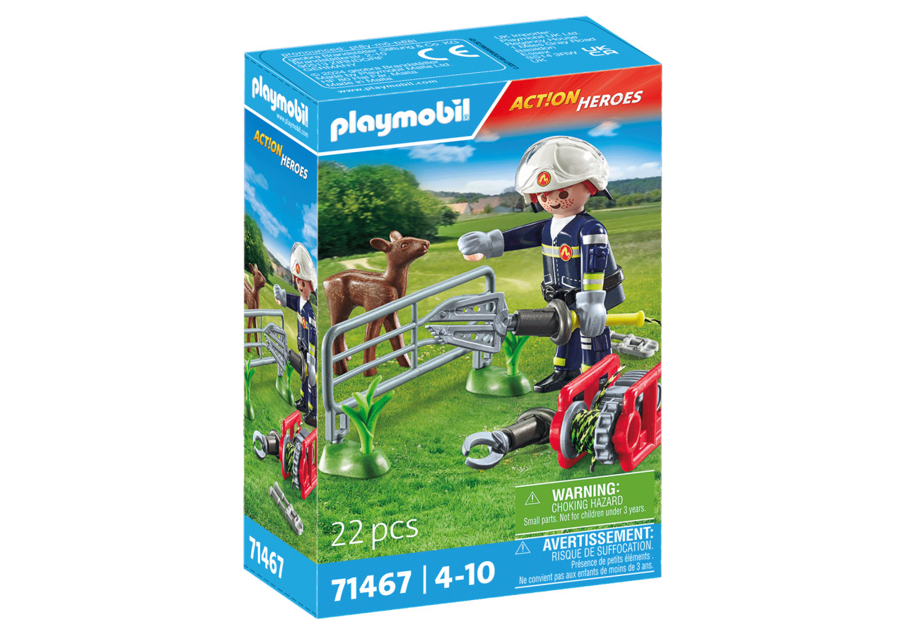 Playmobil-MISIUNEA POMPIERULUI DE SALVARE A ANIMALULUI