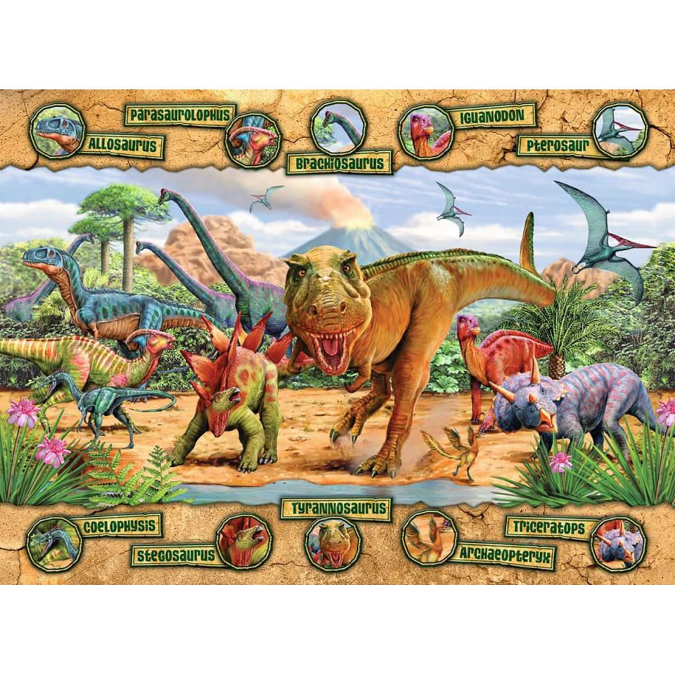 Puzzle Dinozauri, 100 Piese - 1 | YEO