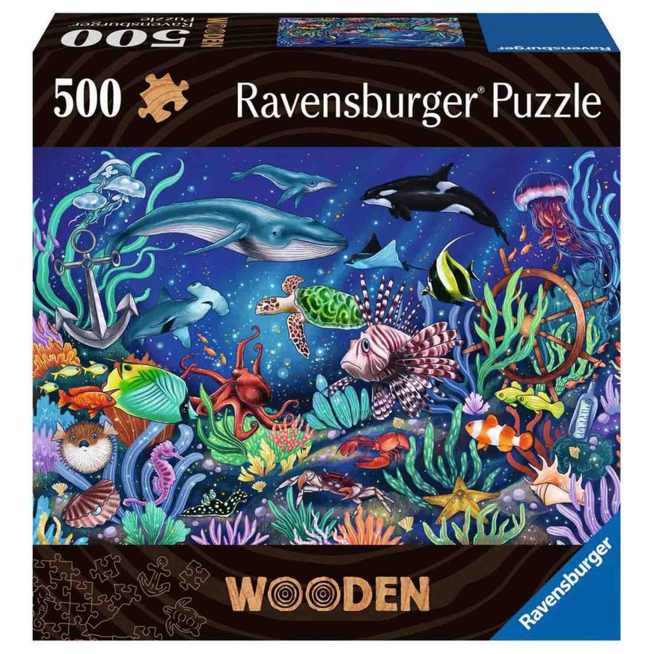 Puzzle Lemn Lumea Subacvatica, 500 piese