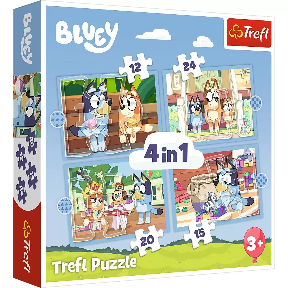 Puzzle Trefl 4In1 Bluey Si Lumea Ei