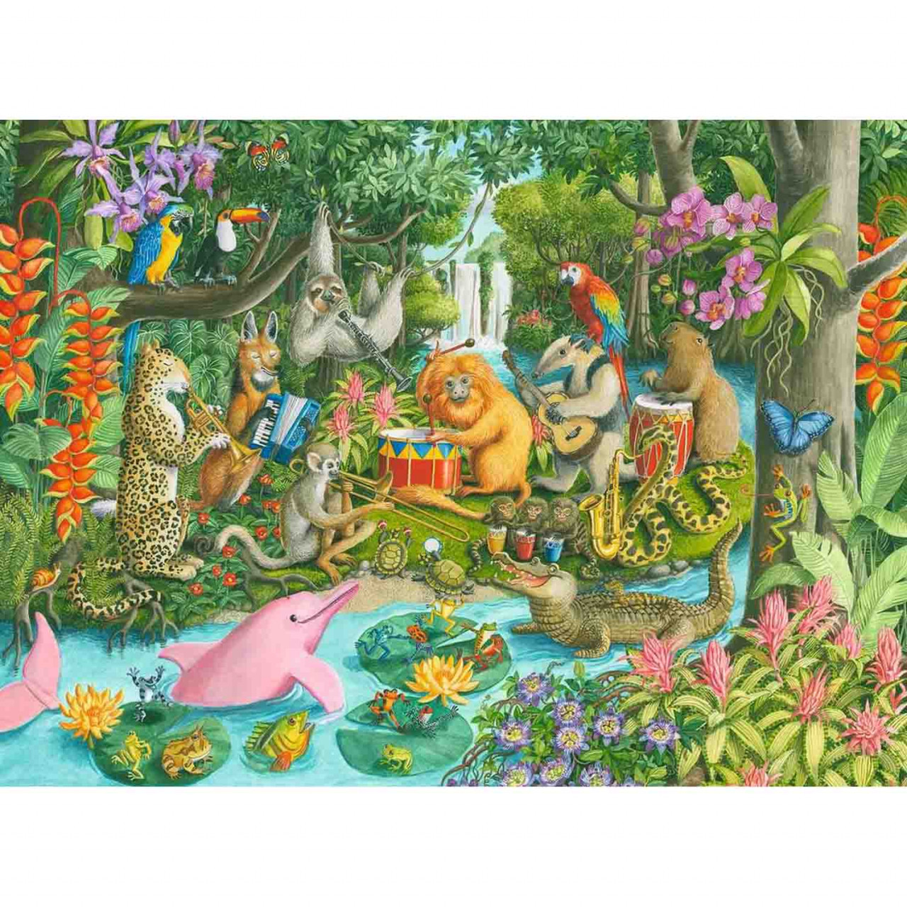 Puzzle Trupa De Muzica A Animalelor, 100 Piese - 1 | YEO