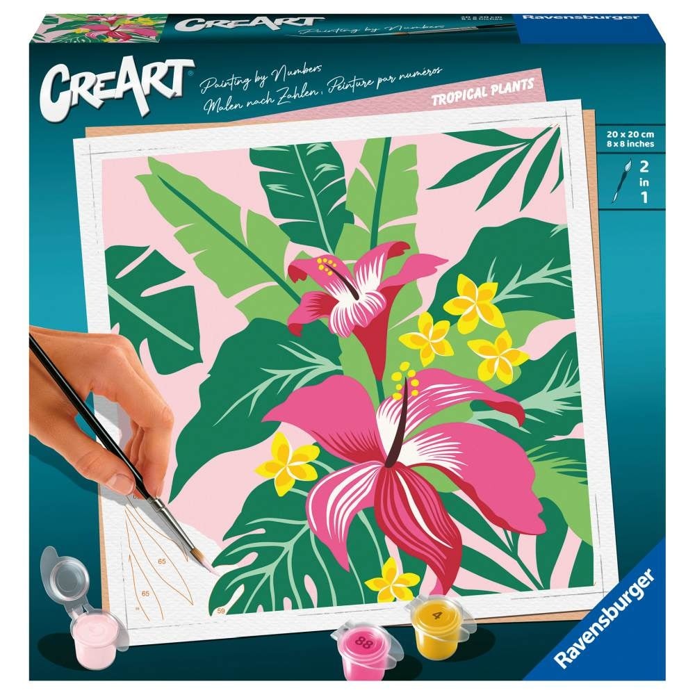 Ravensburger - Pictura pe numere plante tropicale - 2 | YEO