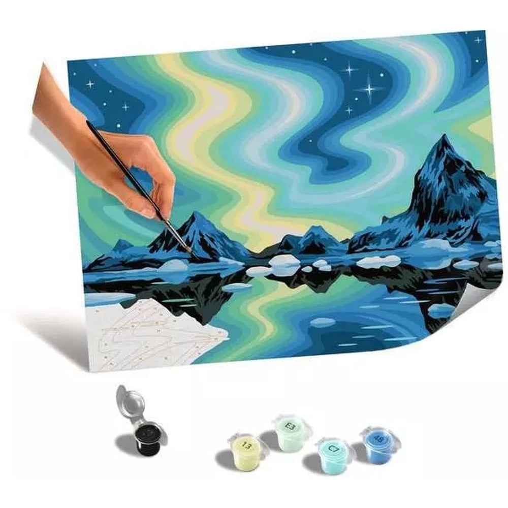 Ravensburger - Pictura pe numere Tablou Canvas Aurora Boreala