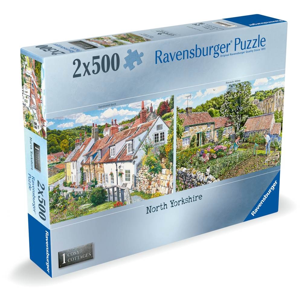 Ravensburger - Puzzle casute cozy din nordul Yorkshire 2x500 piese - 1 | YEO