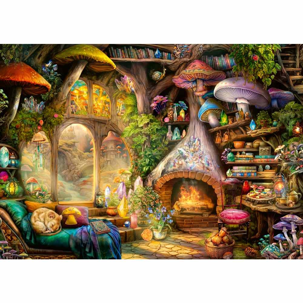 Ravensburger - Puzzle coliba ciupercutelor 1000 piese - 2 | YEO
