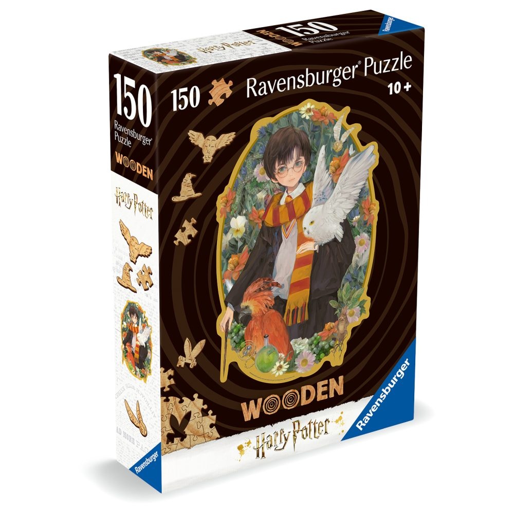 Ravensburger - Puzzle contur din lemn Harry Potter 150 piese - 1 | YEO