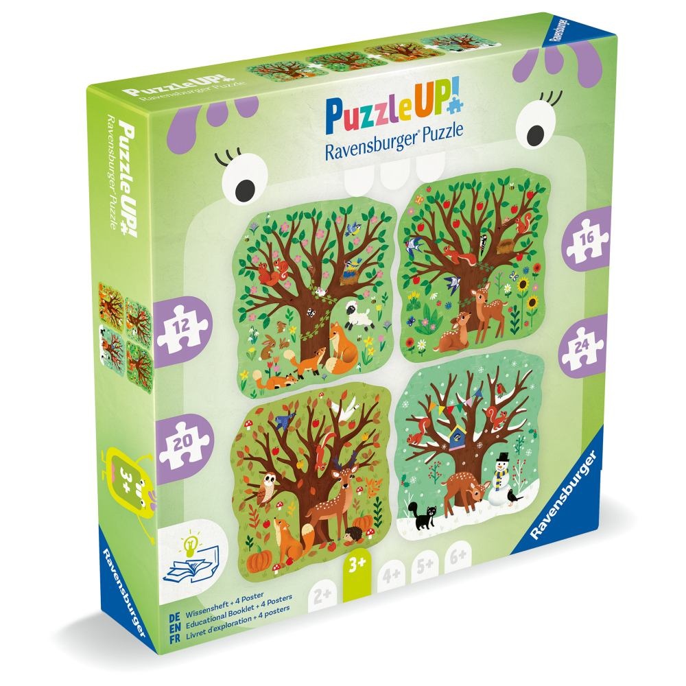 Ravensburger - Puzzle Up anotimpuri 4 puzzle contur 12 16 20 24 piese - 1 | YEO