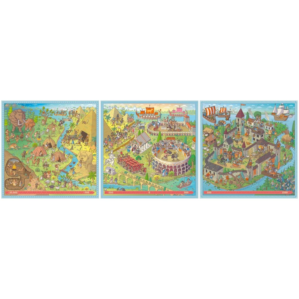 Ravensburger - Puzzle Up istorie 3 puzzle 100 121 144 piese - 2 | YEO
