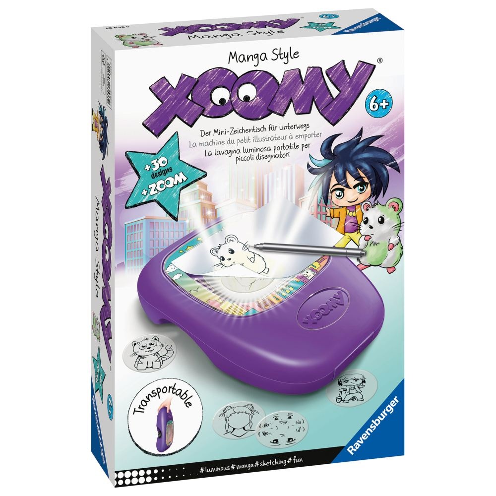 Ravensburger - Set de desenat Xoomy aparat portabil cu lampa si 30 de sabloane stil Manga - 1 | YEO