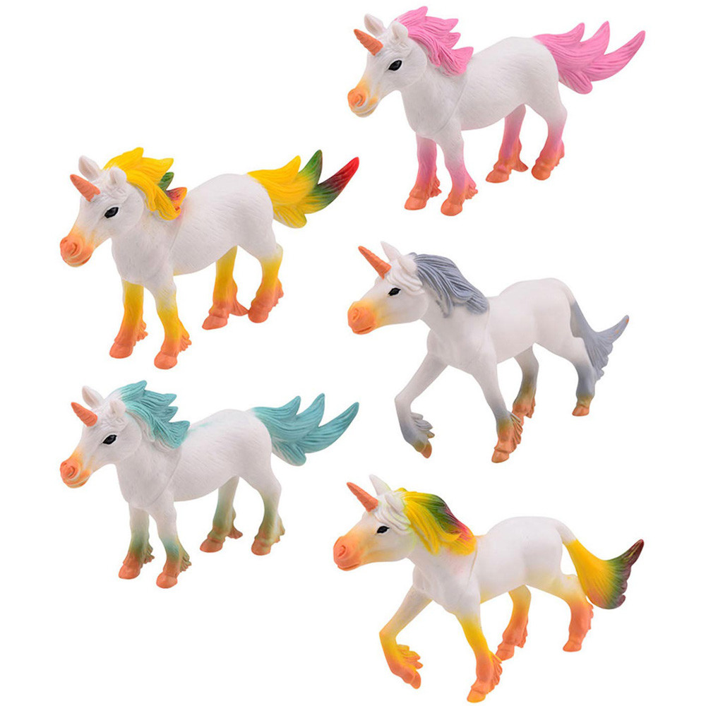 Set 5 figurine din cauciuc - Unicorni