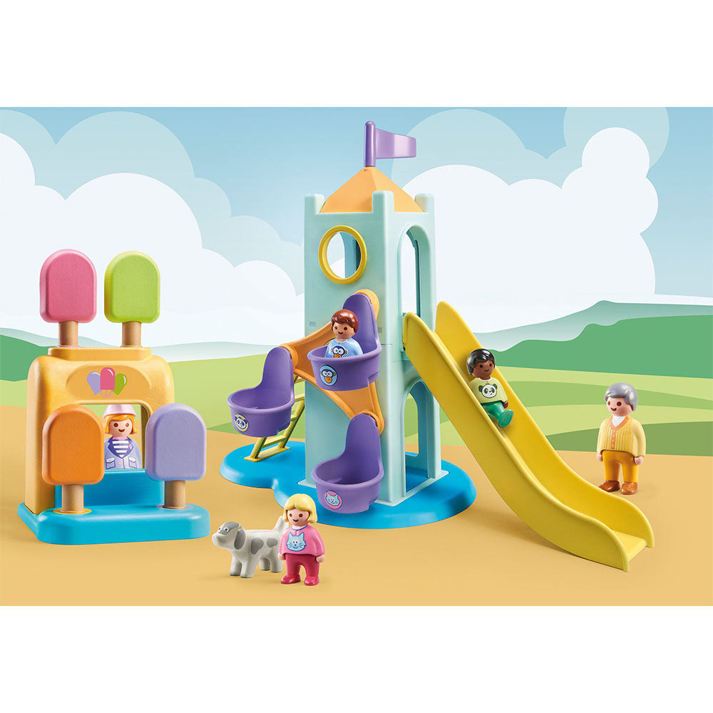 Set de joaca Playmobil 1.2.3 Castel De Aventura Cu Stand De Inghetata - 1 | YEO