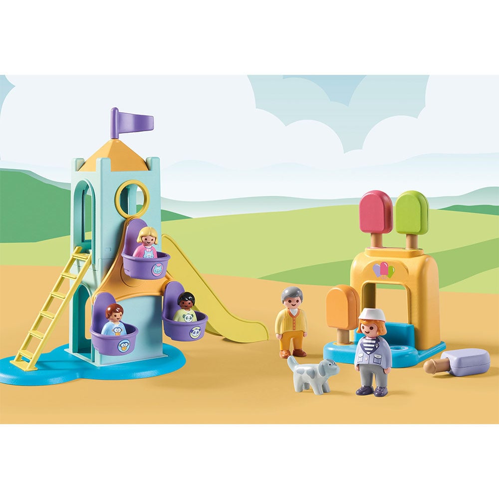 Set de joaca Playmobil 1.2.3 Castel De Aventura Cu Stand De Inghetata - 2 | YEO