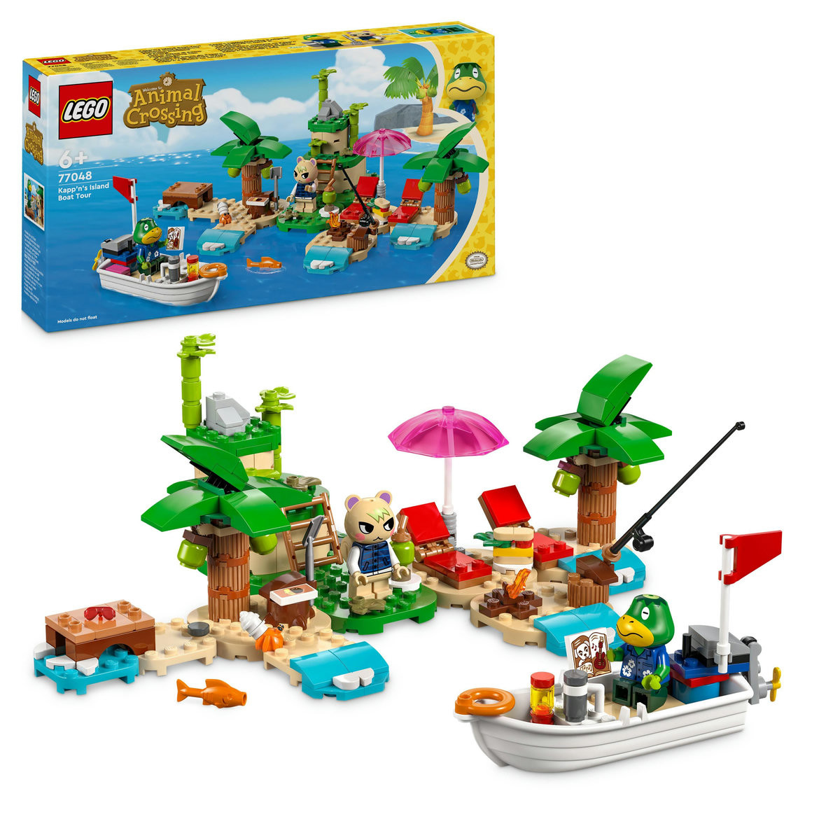 Set LEGO Animal Crossing - Turul insulei cu barca lui Kapp\'n (77048)