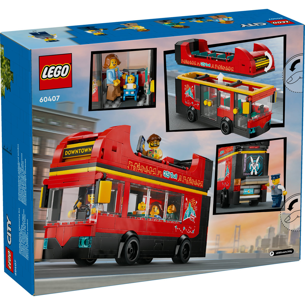 Set LEGO City - Autobuz turistic rosu cu etaj (60407) - 2 | YEO