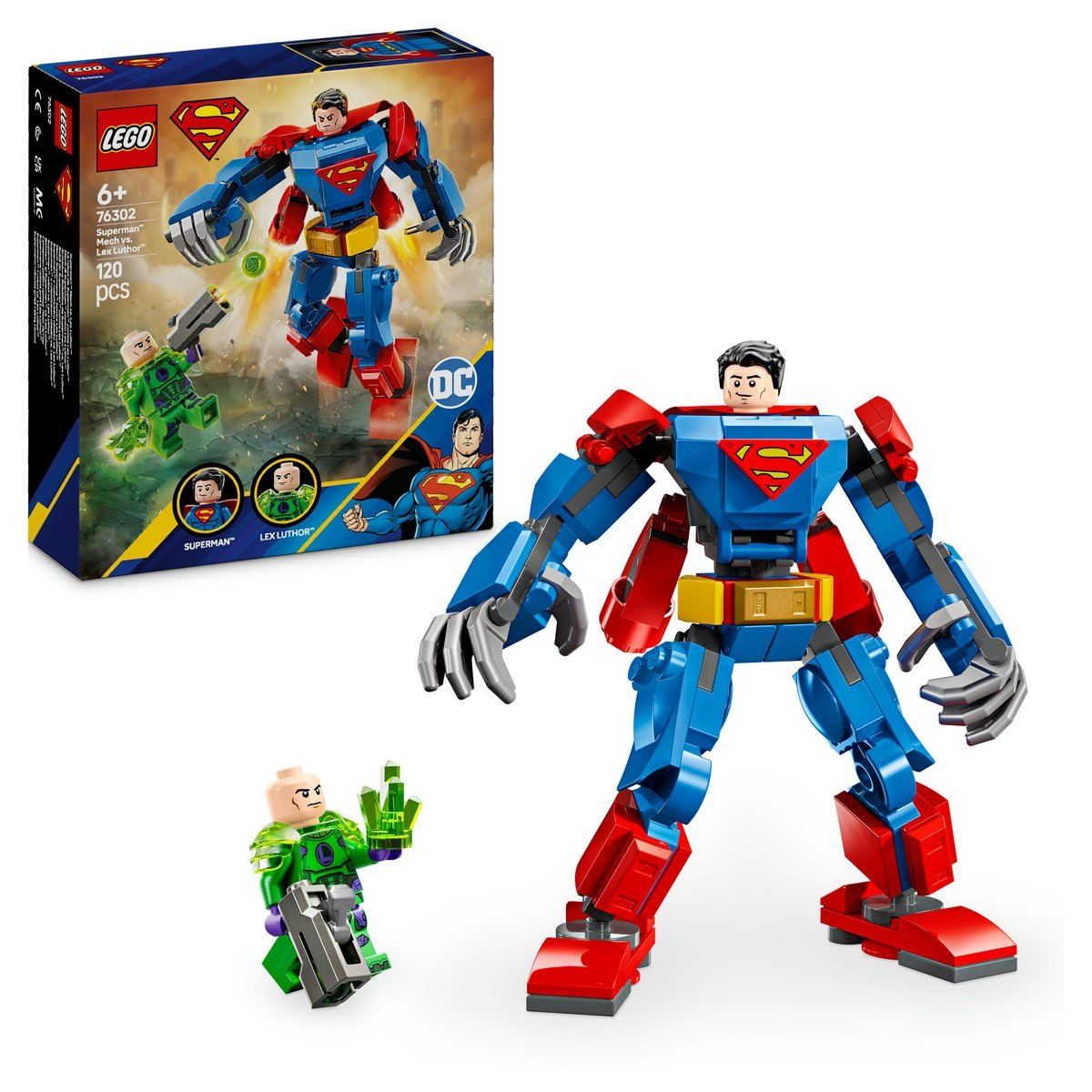 Set LEGO DC Super Heroes - Robotul lui Superman™ vs Lex Luthor™ (76302)