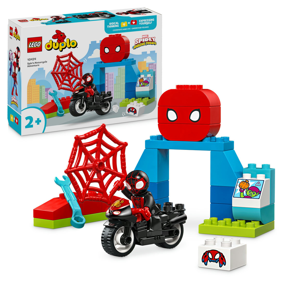 Set LEGO DUPLO - Aventura pe motocicleta a lui Spin (10424)