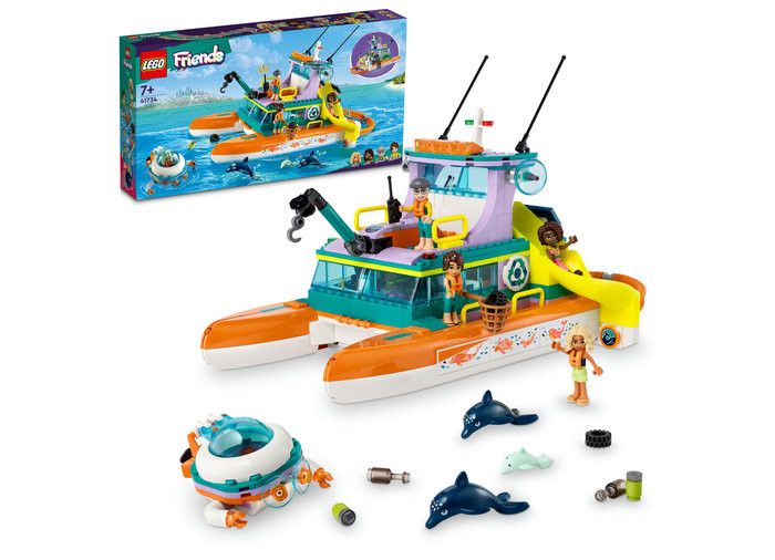 Set LEGO Friends - Barca de salvare pe mare (41734)