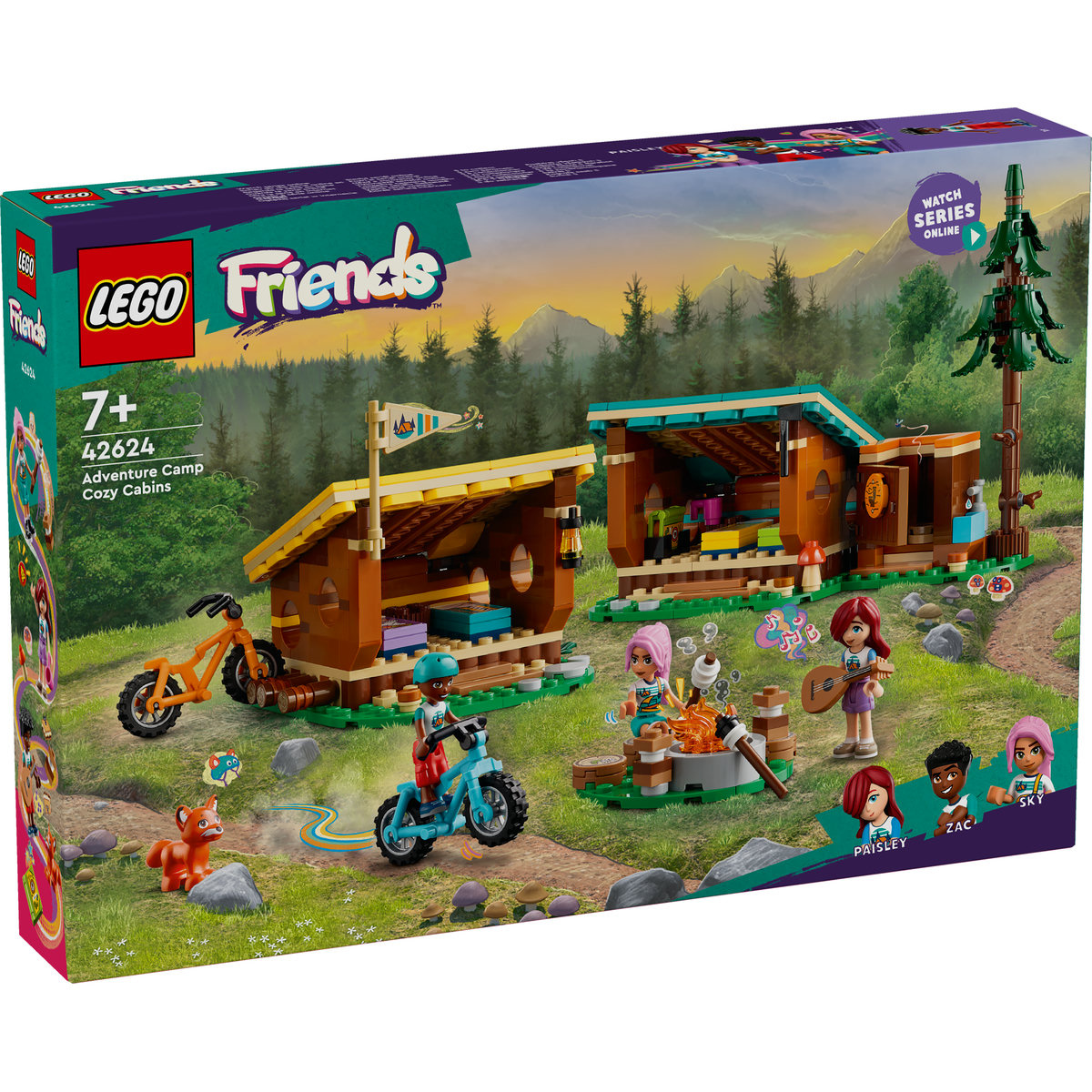 Set LEGO Friends - Cabane în tabara de aventuri (42624) - 1 | YEO