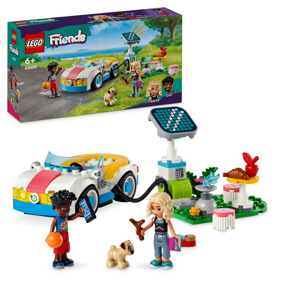 Set LEGO Friends - Masina electrica si statie de incarcat (42609)