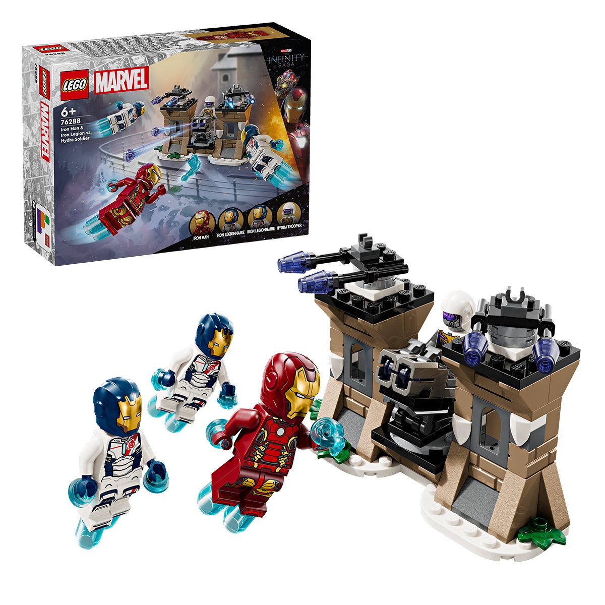 Set LEGO Marvel Super Heroes - Iron Man si Legiunea de Fier vs. Soldat Hydra (76288)