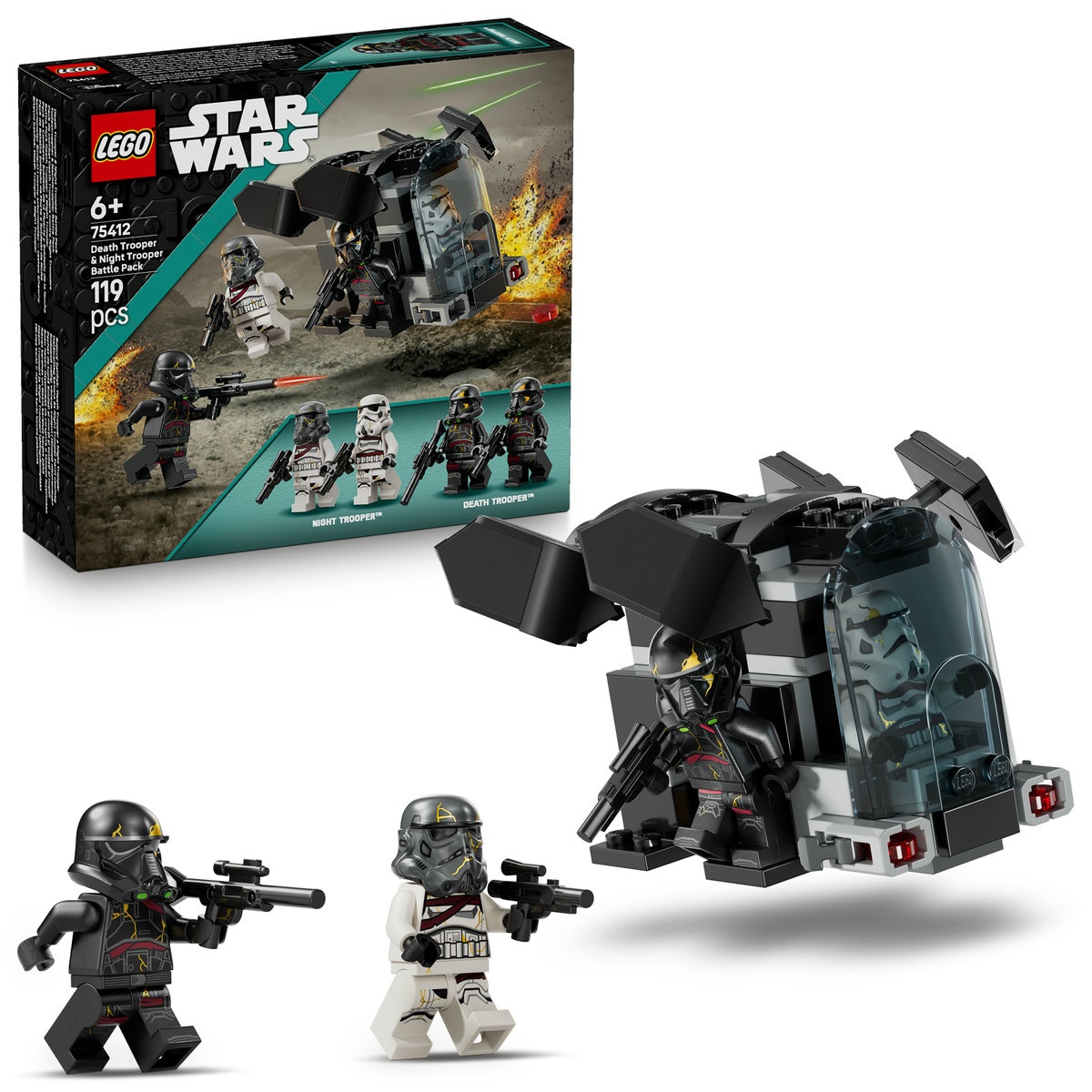 Set LEGO Star Wars - Pachet de luptă Soldați ai morții și soldați ai nopții (75412)