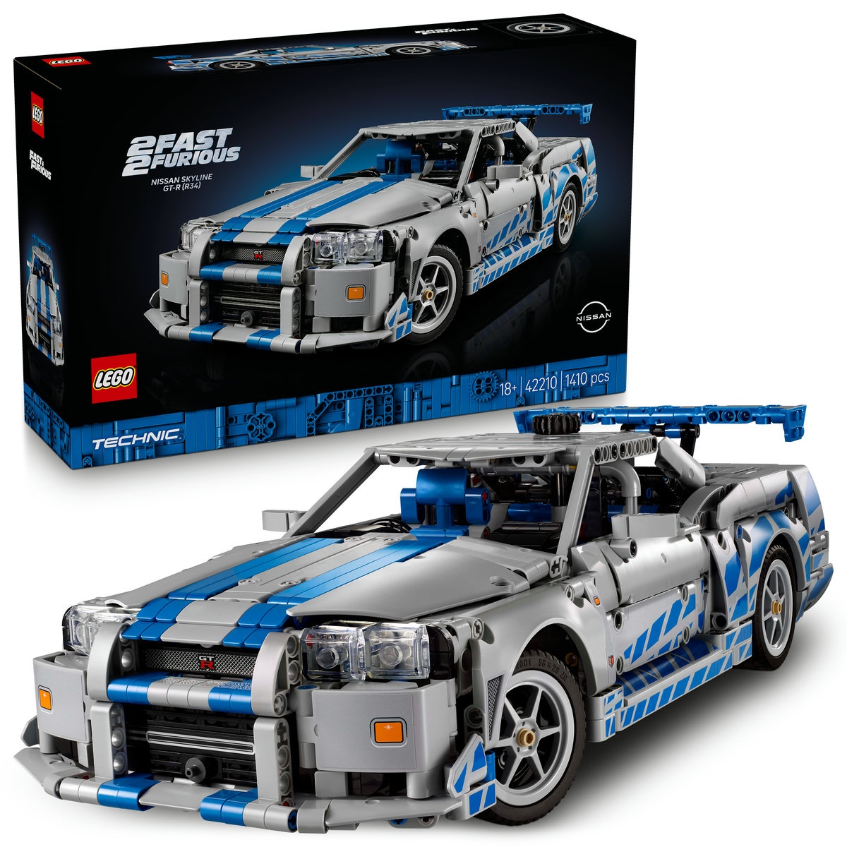 Set LEGO Technic - Maşina Nissan Skyline GT-R (R34) din Mai furios, mai iute (42210)
