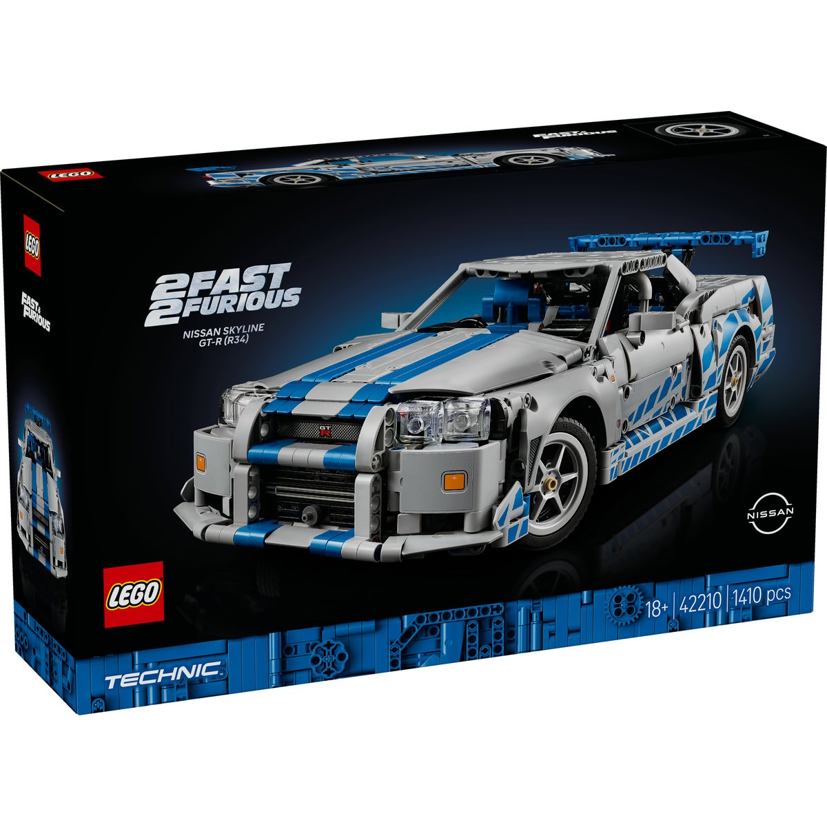 Set LEGO Technic - Maşina Nissan Skyline GT-R (R34) din Mai furios, mai iute (42210) - 1 | YEO