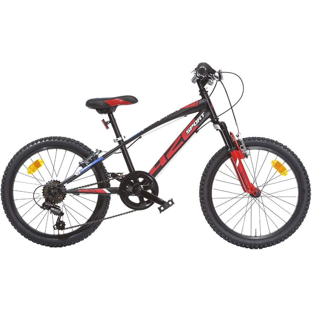 Bicicleta copii Dino Bikes 20\' MTB baieti Sport negru cu 6 viteze si suspensie