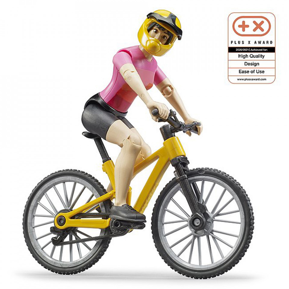 Bruder - Figurina Ciclista Cu Bicicleta De Munte - 3 | YEO