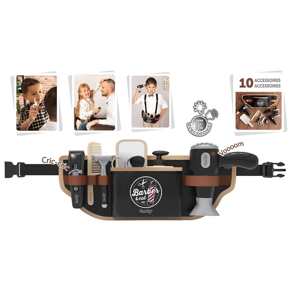 Centura frizer Smoby Barber and Cut negru cu accesorii - 2 | YEO