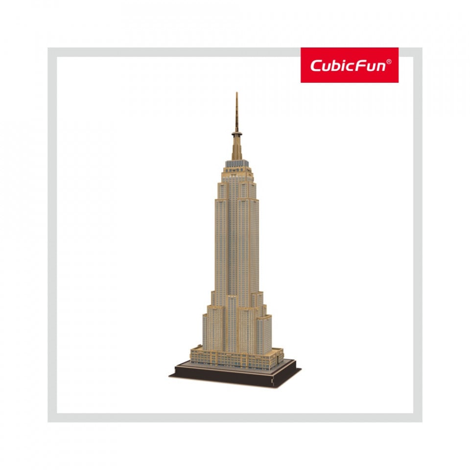 Cubic Fun - Puzzle 3D Empire State Building (Nivel Mediu 54 Piese) - 3 | YEO