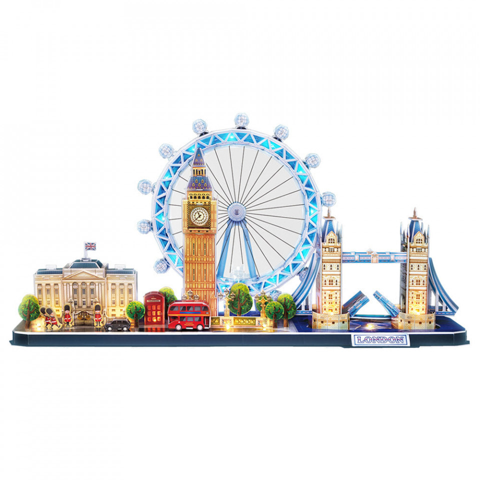 Cubic Fun - Puzzle 3D Led Londra 186 Piese - 1 | YEO