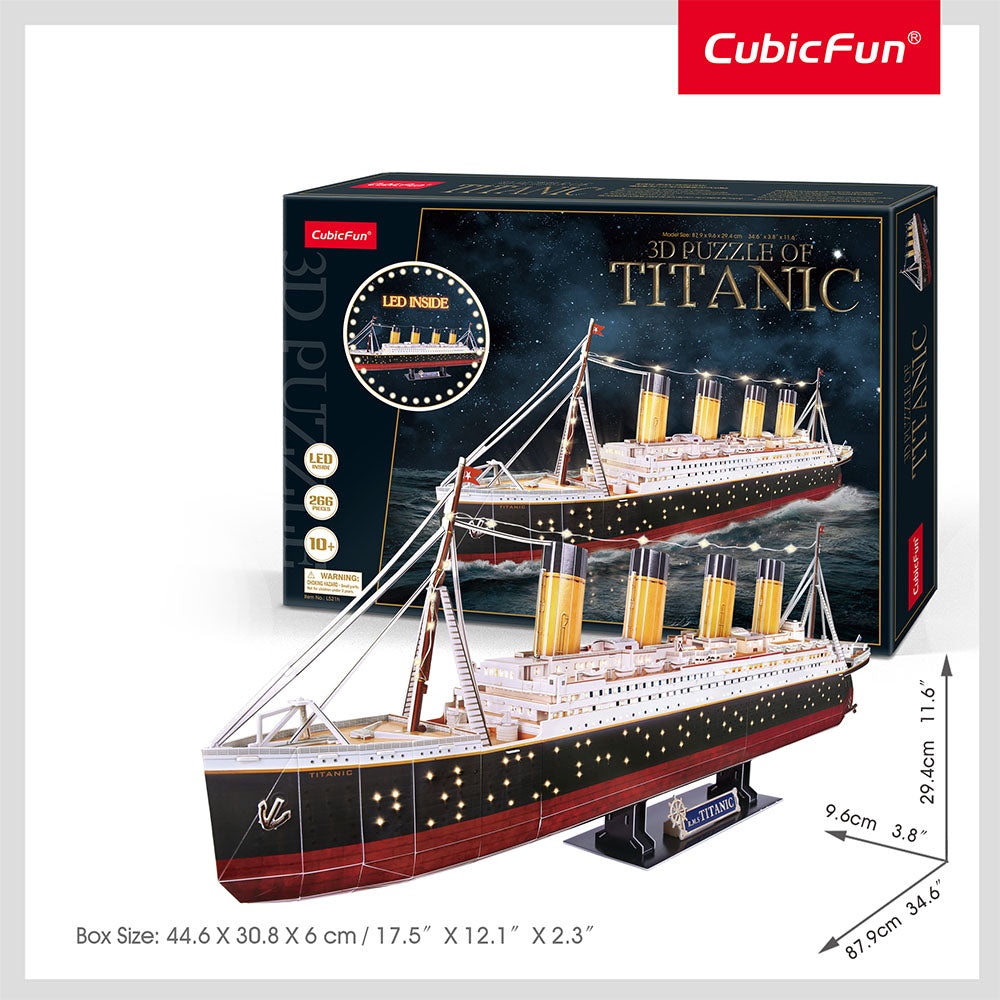 Cubic Fun - Puzzle 3D Led Titanic 266 Piese - 2 | YEO