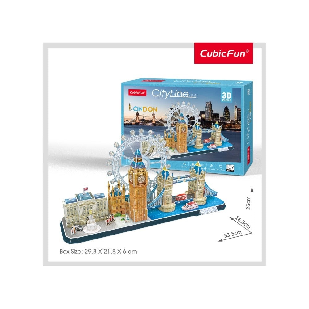 Cubic Fun - Puzzle 3D Londra 107 Piese - 2 | YEO