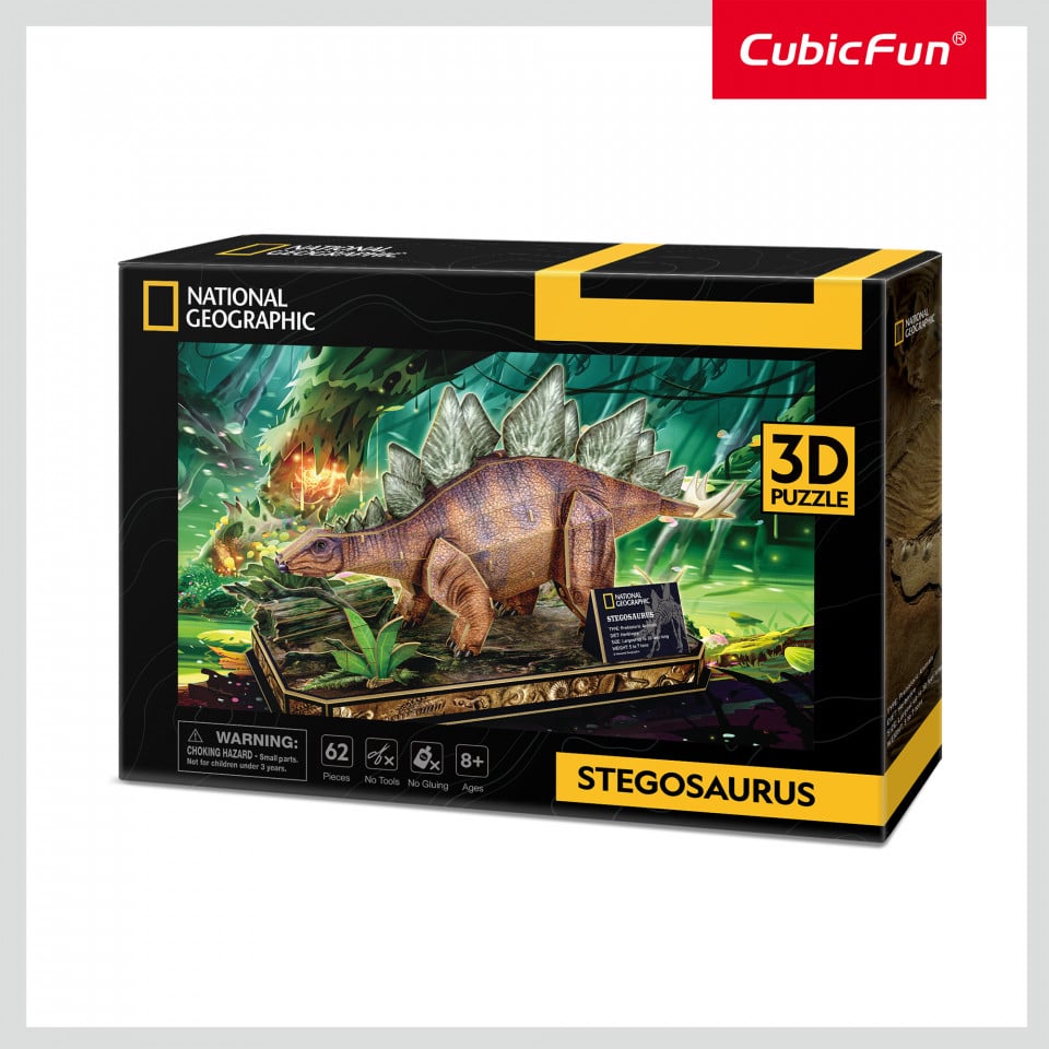 Cubic Fun - Puzzle 3D Stegosaurus 62 Piese - 1 | YEO