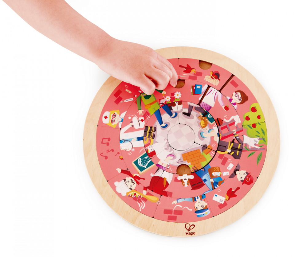 Hape Puzzle Rotund Cu 2 Fete - 2 | YEO