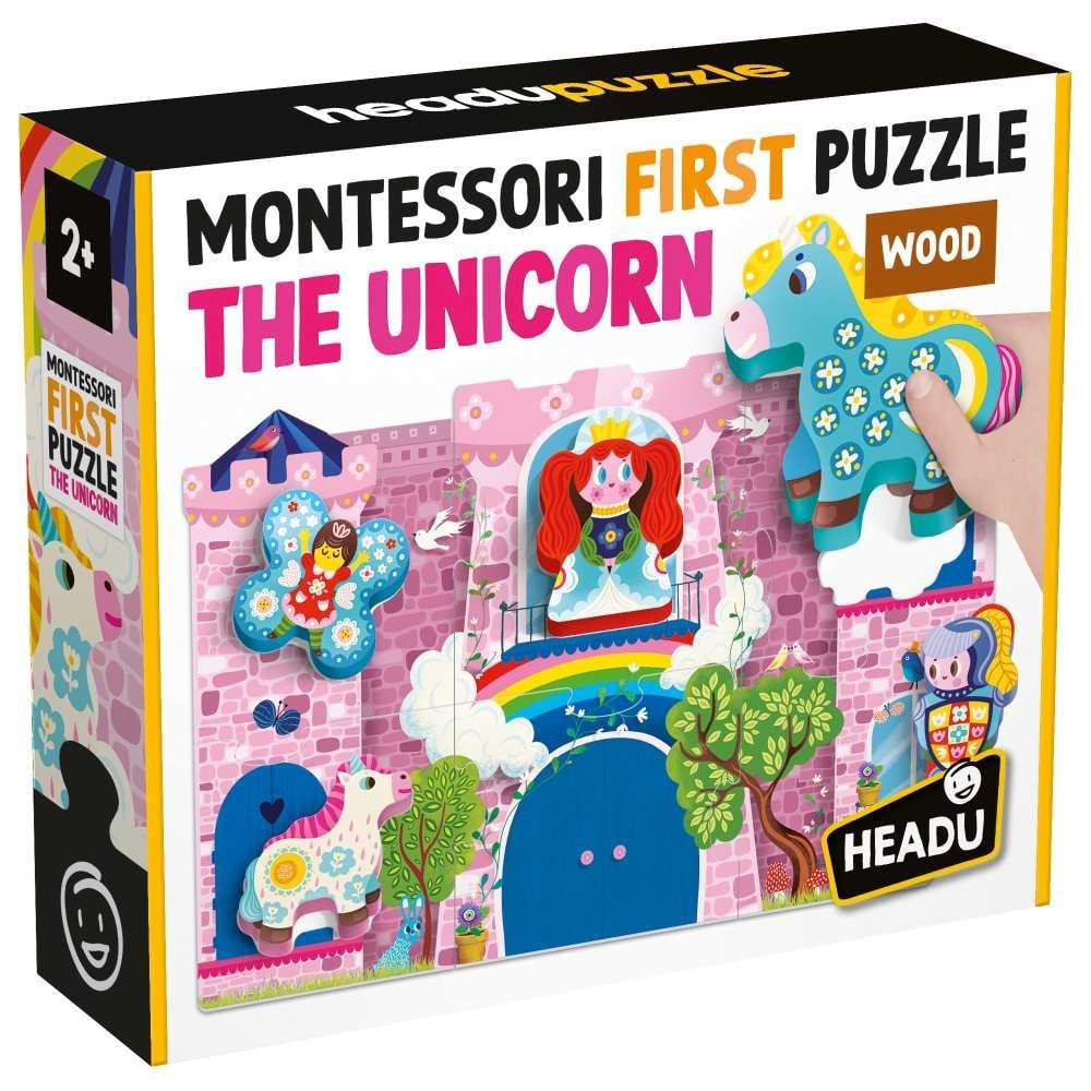 Headu - Montessori primul meu puzzle cu unicorni