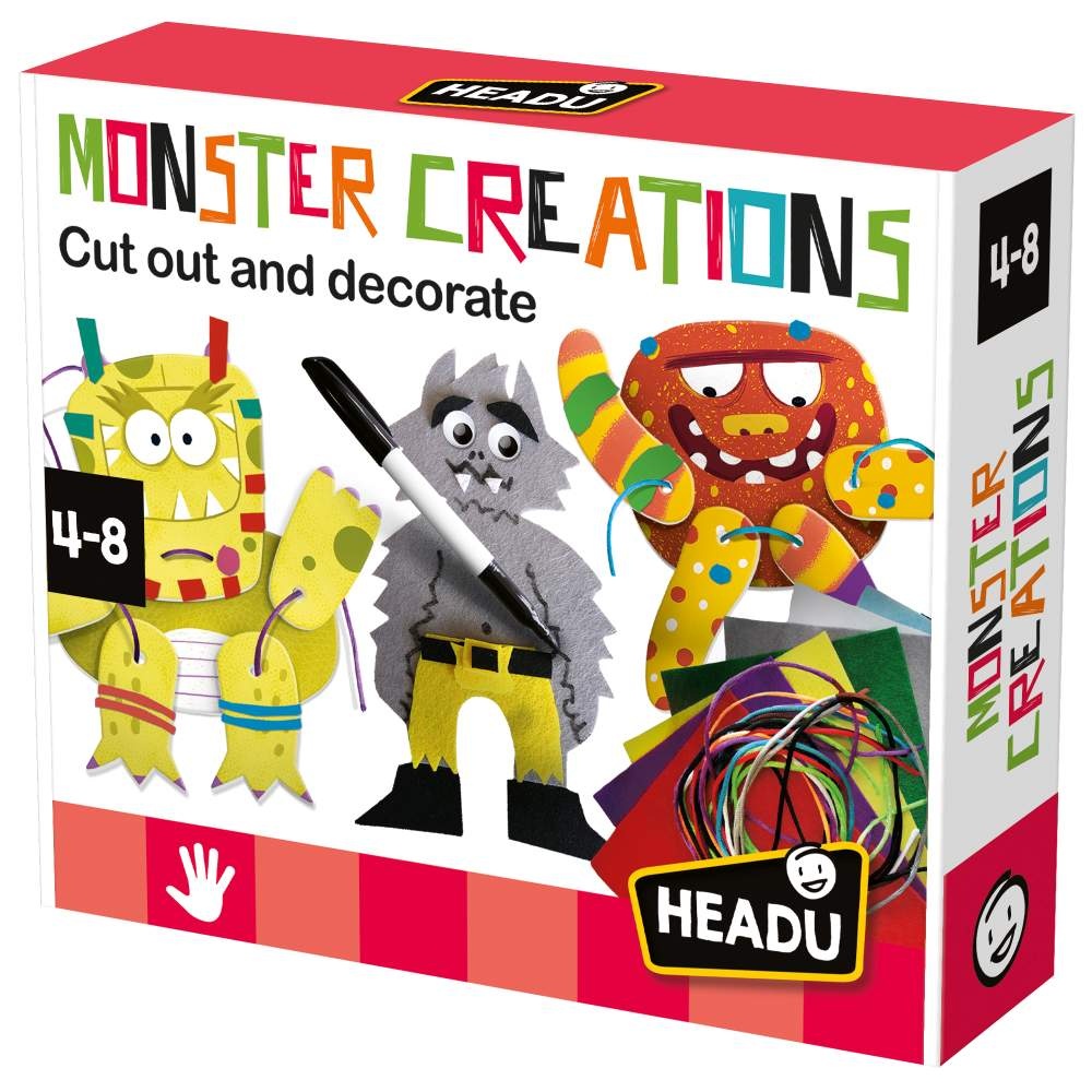 Headu - Set de creatie monstri cu diferite tehnici creative 4-8 ani