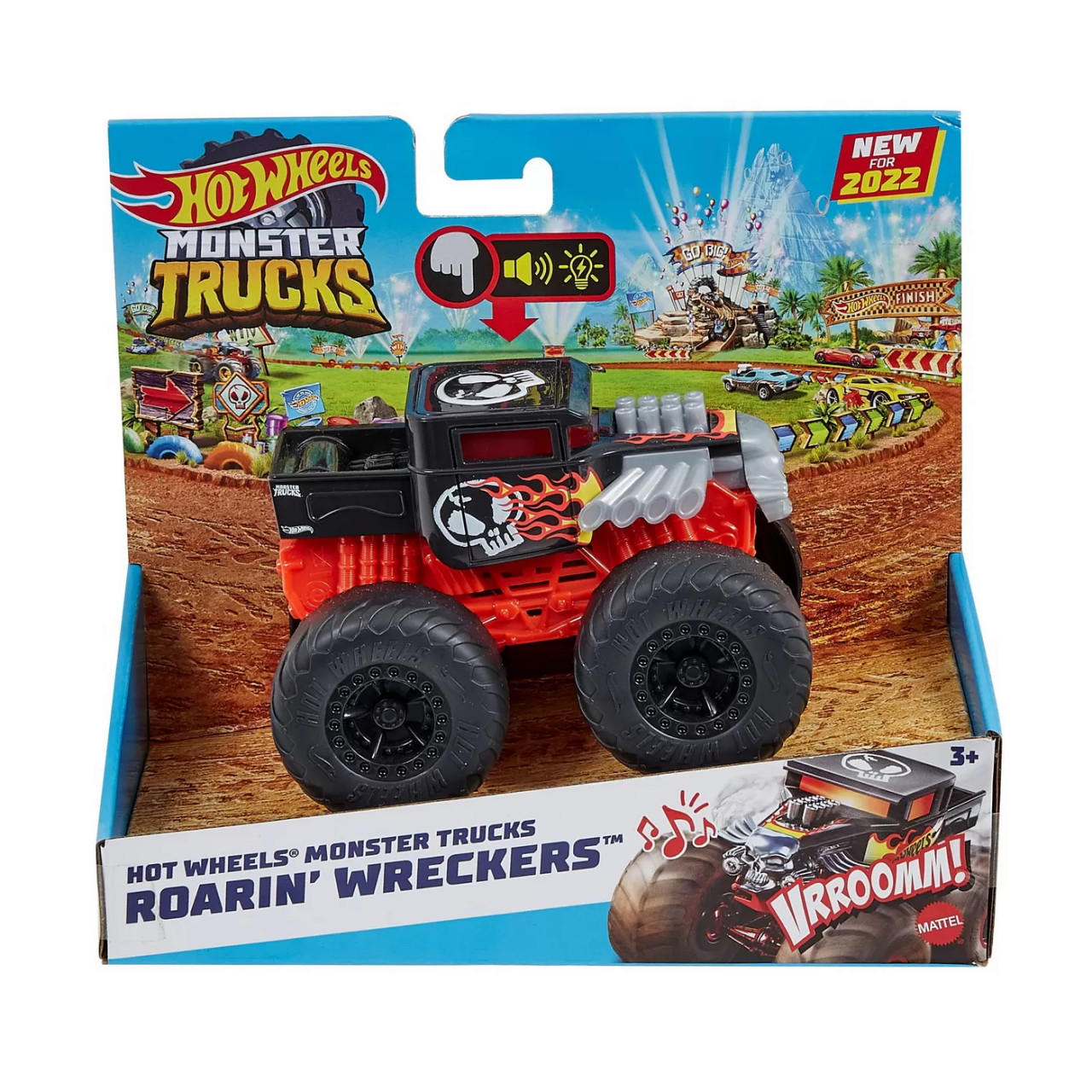 Hot Wheels Monster Truck Roarin Wreckers Bone Shaker Cu Functii Si Sunete Scara 1:43