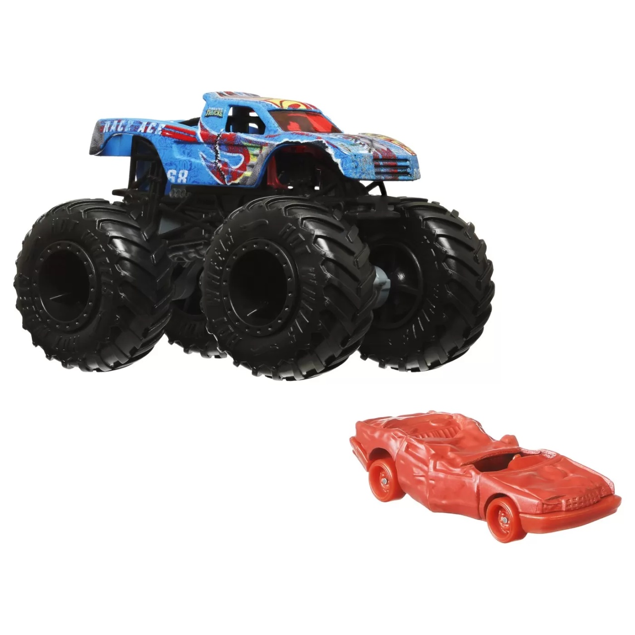 Hot Wheels Monster Truck Si Masinuta Metalica Race Ace - 1 | YEO