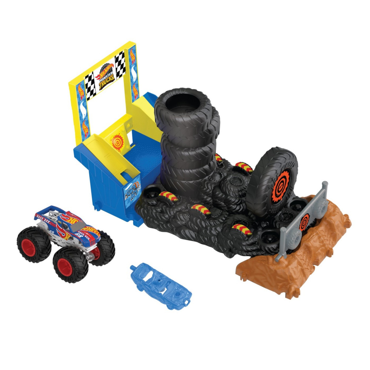 Hot Wheels Monster Trucks Entry Challenge Arena Smashers Provocarea Smash Race - 1 | YEO