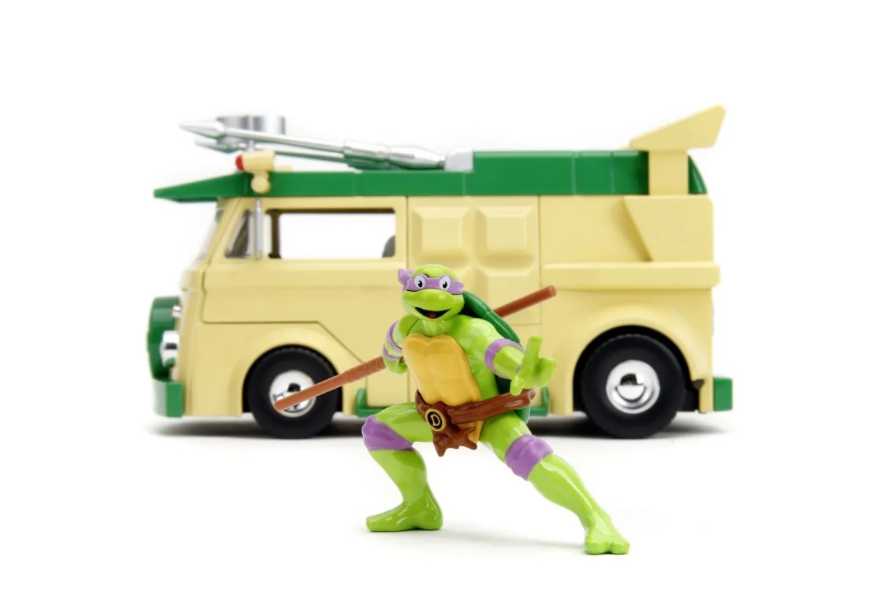 Jada Ninja Set Figurina Donatello Si Vagonul De Petrecere 1:24 - 3 | YEO